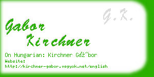 gabor kirchner business card